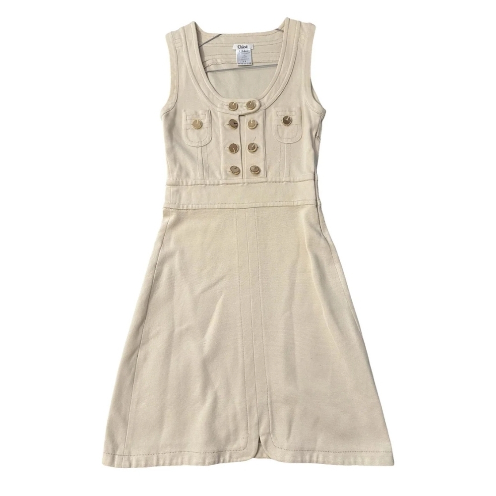 Chloé Vintage Cream Mini Dress